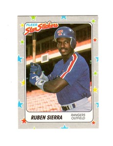 1988 Fleer Star Stickers Ruben Sierra   Texas Rangers