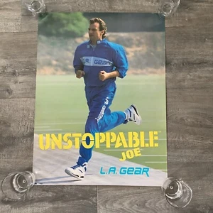 Vintage JOE MONTANA L.A. GEAR 1990 POSTER San Francisco 49ers Chiefs Shoes 24x18 - Picture 1 of 5