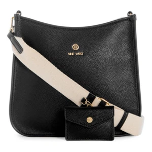 Bandolera Nine West Brice negra dorada - Imagen 1 de 4