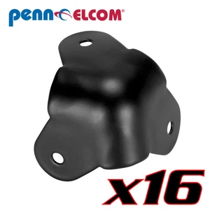 16 Stück Penn Elcom C1823K hochwertige Metall Stahl Schrank Ecke schwarz 3 Bein - Bild 1 von 2