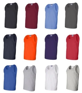 GILDAN 2200 Mens NEW Ultra Cotton Tank Top Muscle Sports T-Shirt - Picture 1 of 1