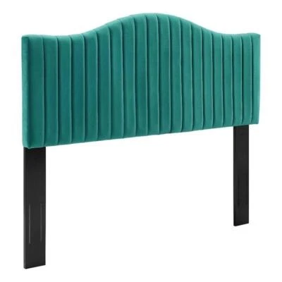 Cabecero doble Modway Brielle Channel Tufted Performance en verde azulado Foto 1 de 4