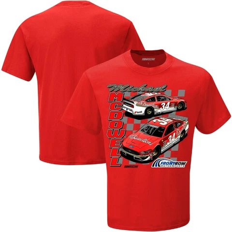 Michael McDowell 2021 Checkered Flag #34 Fr8Auctions Darlington Throwback Tee Cover