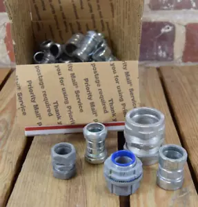 10 Pounds of Assorted Conduit Compression Connectors - Picture 1 of 4