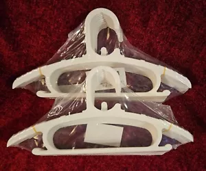 Lot 2 Pkgs 20 Space Saving Baby Toddler,CLOTHES HANGERS, Organize Outfits White - Picture 1 of 15