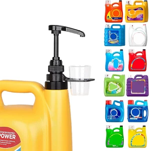 Entlüftungslochpumpe für Flüssigwaschmittel Flaschenspender Pumpe mit Becherhalter - Bild 1 von 7