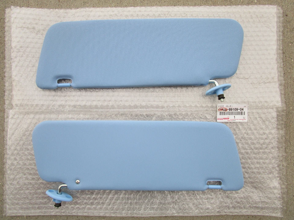 FITS: 79 - 83 TOYOTA PICKUP FRONT LEFT + RIGHT SIDE SUN VISOR SET BLUE OEM NEW - Image 1 of 4