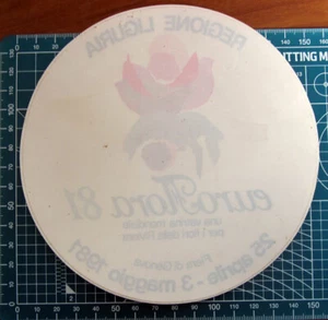 EURO FLORA 1981 GENOVA TRASPARENTE STICKER KLEBER ADESIVO NEW ORIGINAL VINTAGE - Imagen 1 de 1