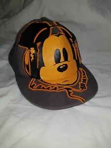 Disney Parks Dj Mickey Mouse Hat/Ball Cap Gray, Black/Orange Adult Size FREE SHI - Picture 1 of 8