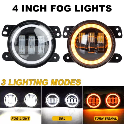 Lámpara de conducción LED para parachoques delantero para Jeep Wrangler TJ Unlimited / LJ (2003-2006) Foto 1 de 4