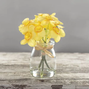 Yellow Narcissus Faux Daffodils in a Vase - Picture 1 of 3