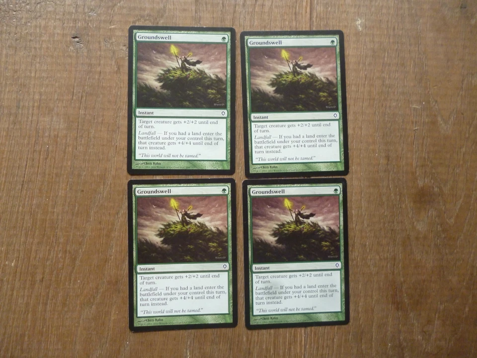 MTG 4 x Groundswell common Worldwake Magic The Gathering card playset - Image 1 of 1