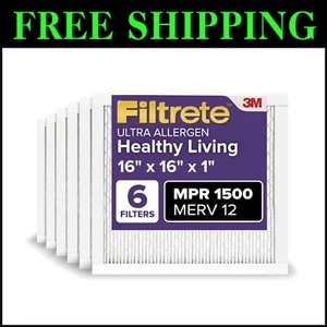 Maximize Air Quality with 16x16x1 MPR 1500 Electrostatic Filters - 6-Pack - Picture 1 of 13