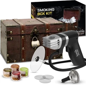 Kit para fumar cócteles - Pistola para fumar Birner PRO - Caja de humo para bebidas, 12 piezas - Imagen 1 de 8