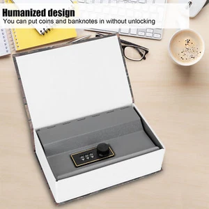 Neu Mini Simulation Wörterbuch Buch Spardose Mit Zahlenschloss Safe Box - Bild 1 von 12