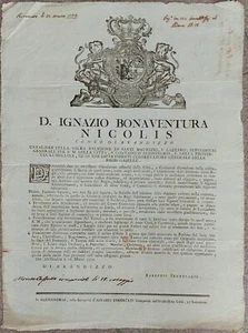 Manifesto Conte di Brandizzo - Imposte e Tanteo in Alessandria 1772 - Bild 1 von 3