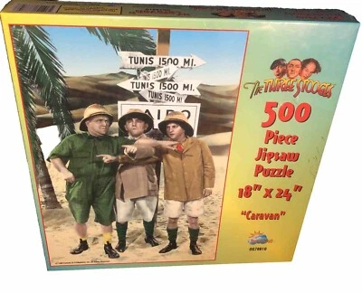 ¡NUEVO! Rompecabezas SunsOut The Three Stooges Caravan 500 piezas 18" x 24" sellado Foto 1 de 4