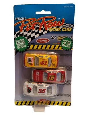 Vintage 1992 Pit Row NASCAR Diecast 3-Pack 1/64 Musgrave Dallenbach Marcis NIP - Image 1 of 4