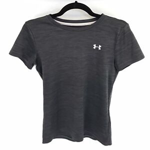 Under Armour UA Boys Loose Fit Heat Gear T-Shirt Size S Youth Grey Short Slv