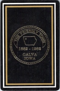 Tarjeta de juego de intercambio individual - The Friendly Town - Galva Iowa 1882-1992 - Imagen 1 de 2