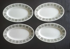 Vintage Restaurant Ware Oval Side Plates-Ultra Vitrified-MADDOCK - "Marlowe" x 4 - Picture 1 of 9