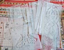LOT21 Vintage Quilting Stencils & Directions Various Designs & Sizes