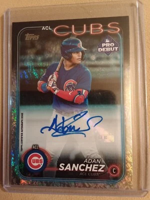 2024 Topps Aden Sanchez #104/199 AUTOGRAPH REFRACTOR #PD-42 Rookie Baseball - Image 1 of 2