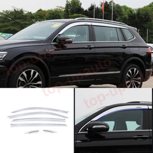 For VW Tiguan 2018-2023 silver Window Wind Visors Rain Guard Vent Deflectors - Picture 1 of 9