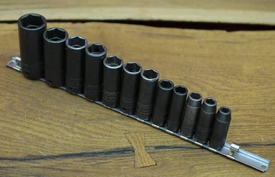 Snap-on 12-Piece 3/8" Flank Drive 6-Point Deep Metric Impact Socket Set 8 - 24mm - image 1 of 4