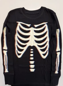 NWT Gap Organically Grown Cotton Pajama Set Boys Size 10 Glow In Dark Skeleton - Picture 1 of 2