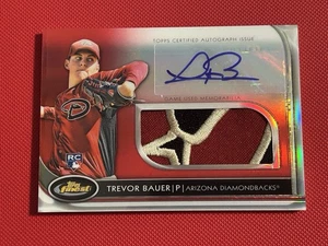 Trevor Bauer 2012 Topps Finest Jumbo Patch Auto Red /25 #AJR-TB Diamondbacks - Picture 1 of 10