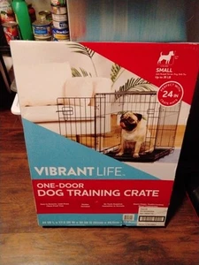 Cajón plegable de una sola puerta Vibrant Life para perros con divisor, 24" a prueba de fugas duradero nuevo en caja - Imagen 1 de 3