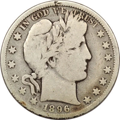 1896-S Barber Half Dollar 50C, Good G+ - Image 1 of 2