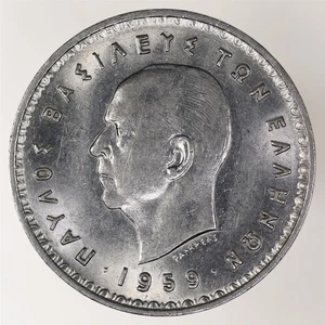 Grecia 10 Dracmai 1959 KM#84 UNC - Imagen 1 de 2