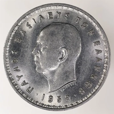 1959 Greece 10 Drachmai KM#84 UNC - Image 1 of 2