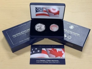 2019 Pride of Two Nations Silver American Eagle & Canadian Maple Leaf - Picture 1 of 11