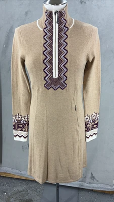 Athleta Alps снег Cat свитер платье M бежевый кашемир смесь карман уютный мягкий - Изображение 1 из 4