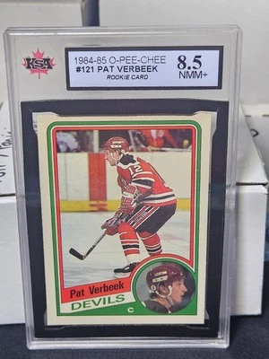 84-85 O-Pee-Chee Pat Verbeek Rookie KSA 8.5 🚨🚨🚨 New Jersey Devils - Image 1 of 2