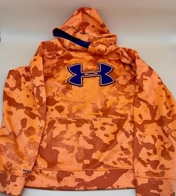 Under Armour Storm Youth Orange Hoodie Sweatshirt Top Loose Fit XL - Image 1 of 4