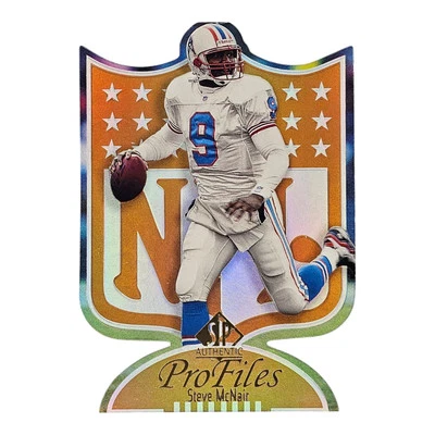 1997 SP Authentic - Profiles #P-26 Steve McNair Die-Cut NFL SHIELD #'d /100 - Image 1 of 2