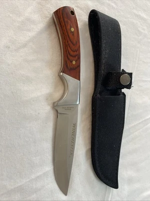 8” Winchester Surgical Stainless, Fixed Blade Wooden Handle Knife, Sheath $20. - Image 1 of 4