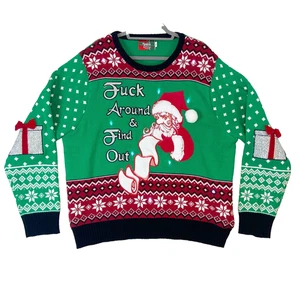 Suéter Spencers Workshop Feo Navidad Para Hombre XXL Verde Santa Iluminado - Imagen 1 de 7