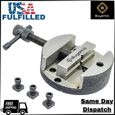 Tornillo redondo para mesa giratoria de 3" y 4" + 3 tuercas de fijación - Herramienta de fresado - STOCK EE. UU. Foto 1 de 4