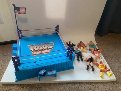 WWF Hasbro Ring - WWE LJN Vintage Titan Sports - Flag Belt Hulk Hogan - Image 1 of 4