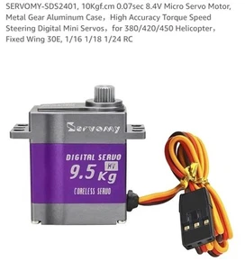 Servomy 9.5g Digital Metal Gear Micro Servo (8.4v) (SDS-2401) - Imagen 1 de 2