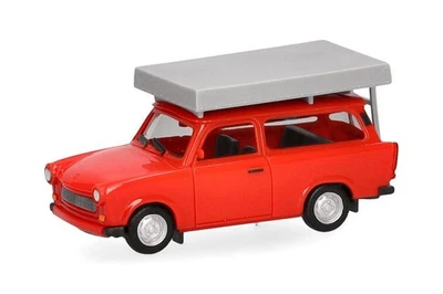 HERPA, TRABANT 601 S Universal con tenda da tetto rossa, 1/87,  HER024181-004 - Immagine 1 di 4