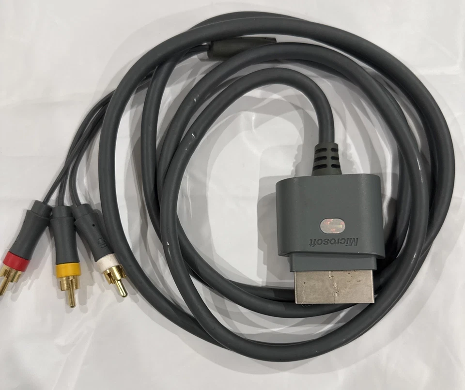 Official Microsoft Xbox 360 HDTV Composite Audio Video AV Cable Cord OEM - Image 1 of 3