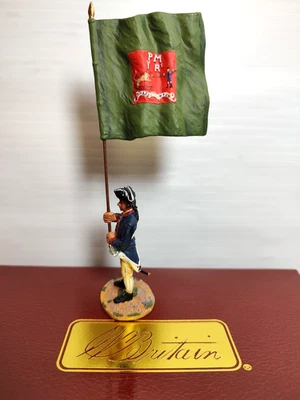 Britains American Revolution 17445B Pennsylvania Flag Bearer Lead Figure  - image 1 of 4