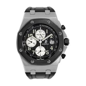 Audemars Piguet Royal Oak Offshore Uhr 42 mm schwarz arabische Ziffern Zifferblatt Stai... - Bild 1 von 5