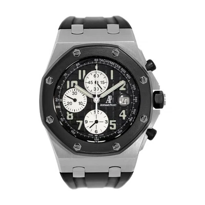 Audemars Piguet Royal Oak Offshore Watch 42MM Black Arabic Numerals Dial Stai... - Image 1 of 4
